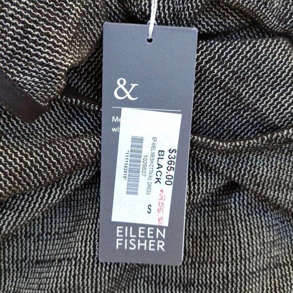 Eileen Fisher Jewel Neck 100% Silk Slip Dress Mesh Cotton Size Small BNWT - Picture 13 of 13